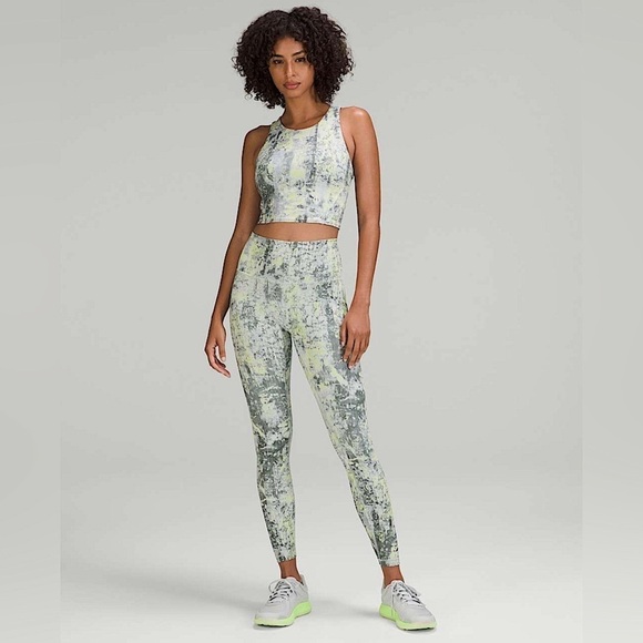 Lululemon Wunder Train High Rise Tight Pockets 25" Cinder Grain Smoked Spruce 6 - Picture 3 of 13